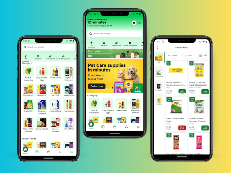 Quick Commerce App Screenshot